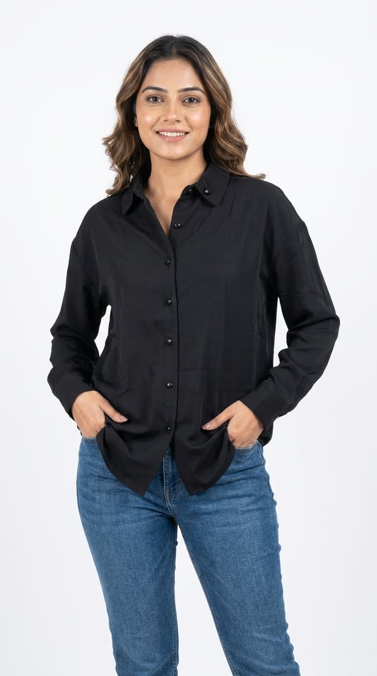 Black Relaxed Everyday Shirt