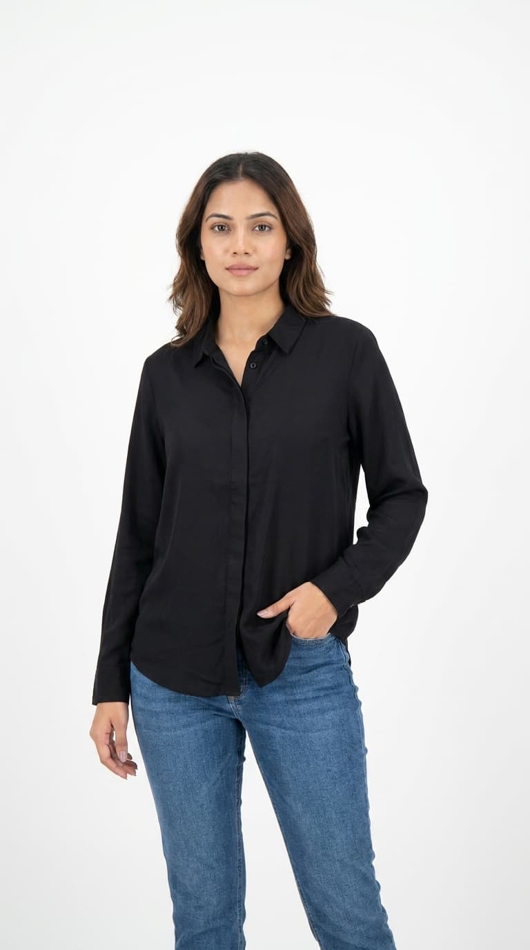 Black Slim Fit Shirt