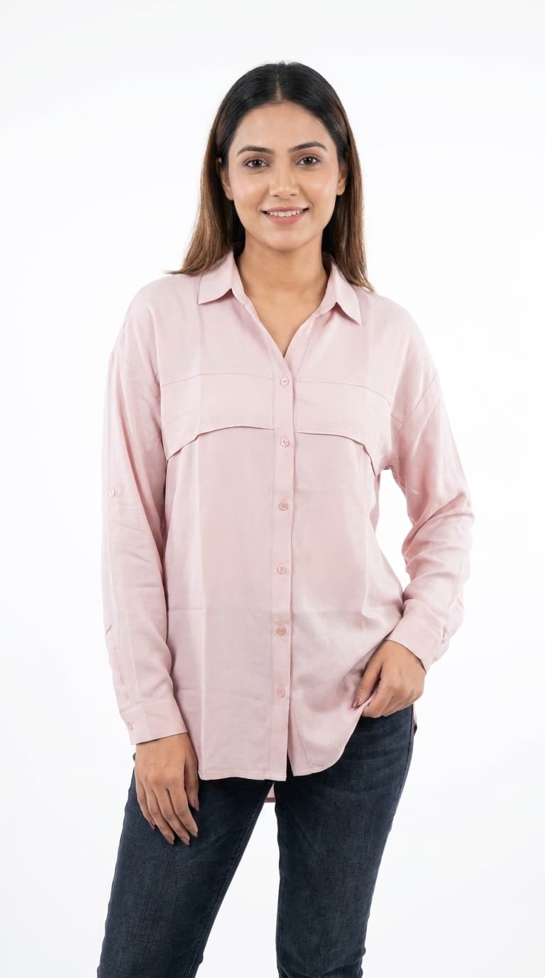 Blush Oversized Drop Shoulder Shirt